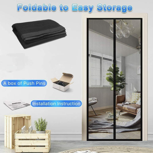 Mesh Screen Net Home Magnetic Anti-Mosquito Door Curtains – Keep Your Home Insect-Free with Ease