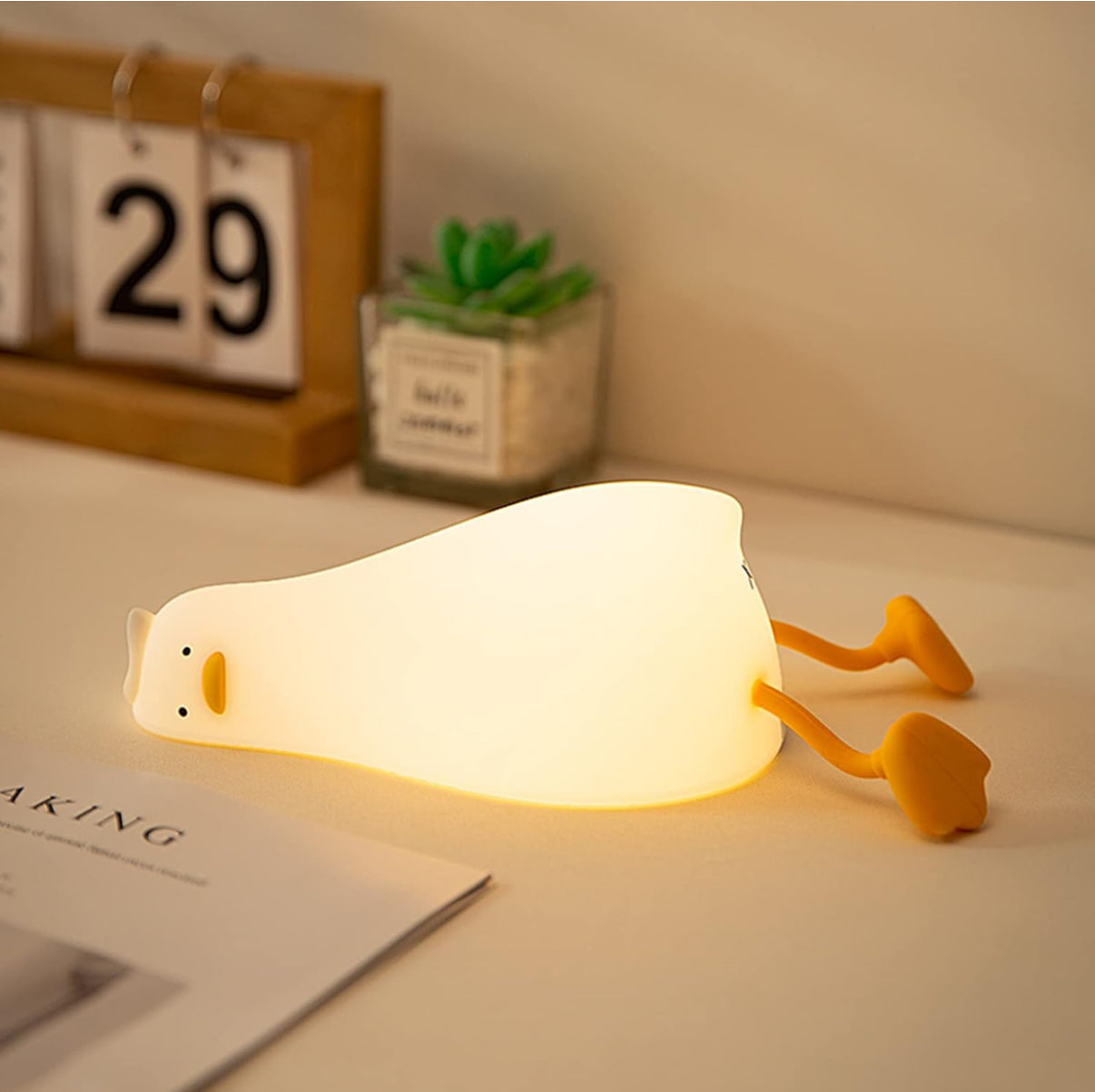 Brighten Your Nights with Our Adorable Soft Silicone Night Lamps! - Duck Night Lamp, Cat Night Lamp, Pear Night Lamp, Panda Night Lamp & Pumpkin Night Lamp