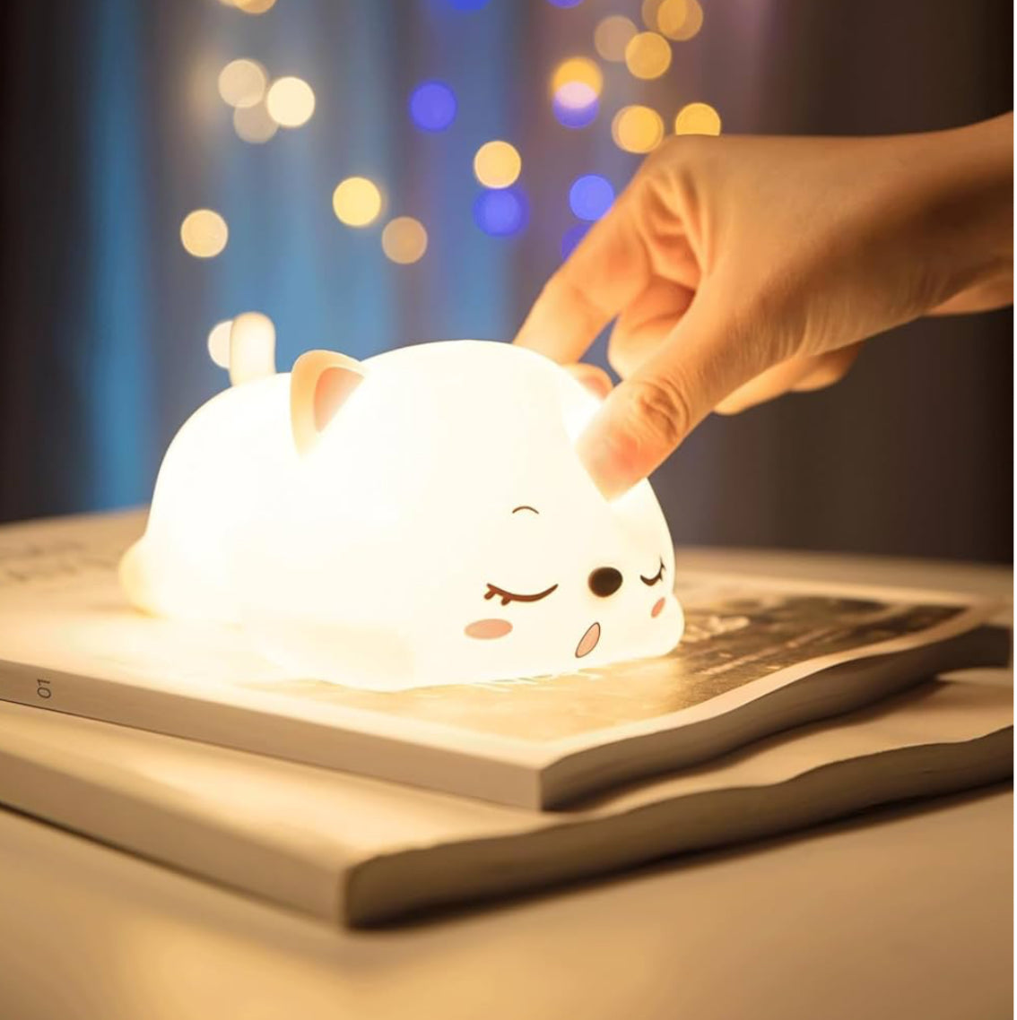 Brighten Your Nights with Our Adorable Soft Silicone Night Lamps! - Duck Night Lamp, Cat Night Lamp, Pear Night Lamp, Panda Night Lamp & Pumpkin Night Lamp