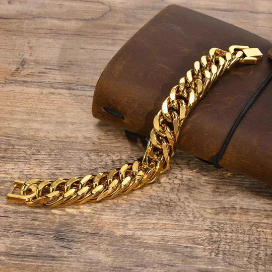 Wear Success. Shine Bright - Gold Cuban Bracelet Men